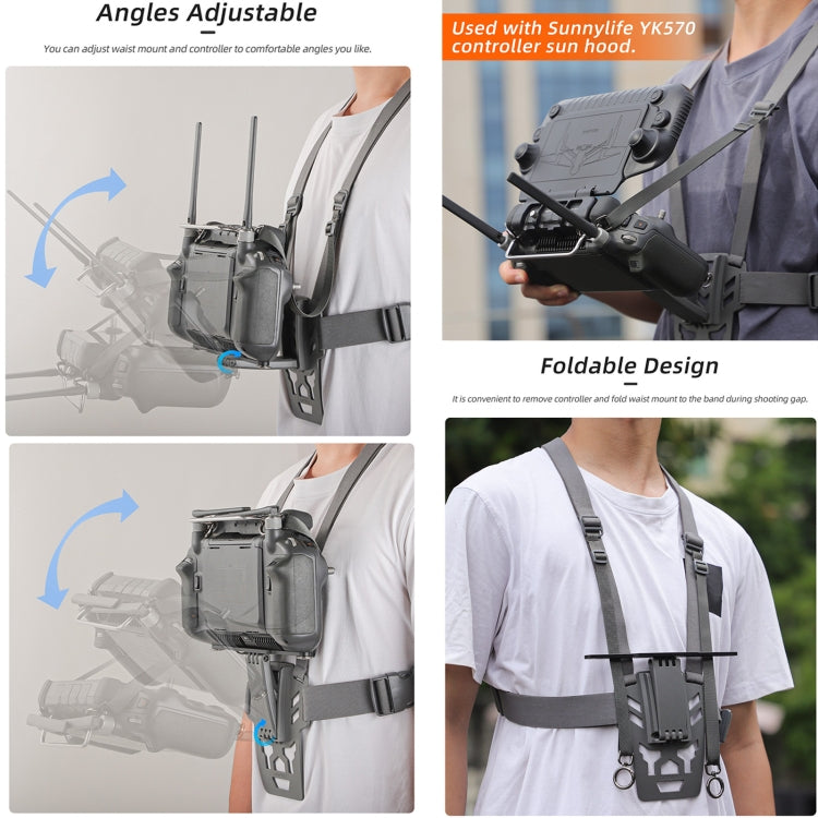 For DJI RC Plus Sunnylife Remote Control Waist Support Bracket Chest Strap, For DJI RC Plus For DJI RC Plus Sunnylife Remote Control Waist Support Bracket Chest Strap, For DJI RC Plus